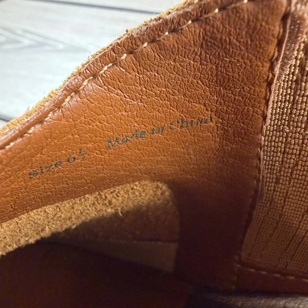 Dolce Vita Womens Ankle Boots Leather Western Elastic Gore Brown 6.5